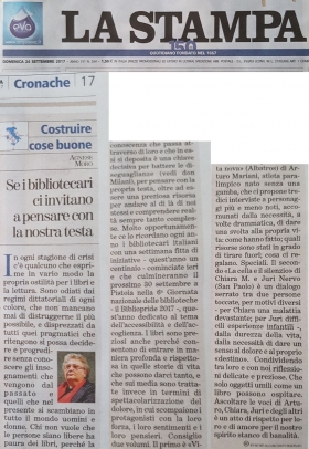 recensione su La Stampa - Bookstore