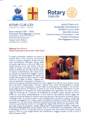 articolo Rotary Club di Lodi - Bookstore