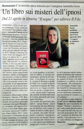 articolo giornale "EcoRisveglio del VCO" del 11/4/18 - Bookstore