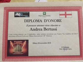 riconoscimento a premio letterario Milano International - Bookstore