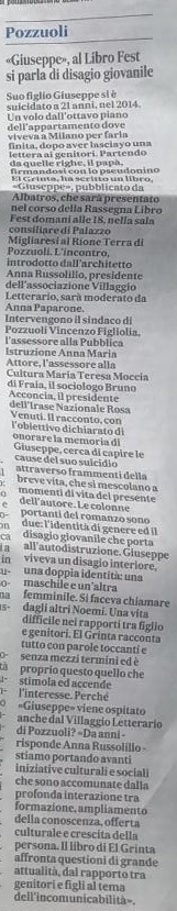 Articolo sul Mattino - Bookstore